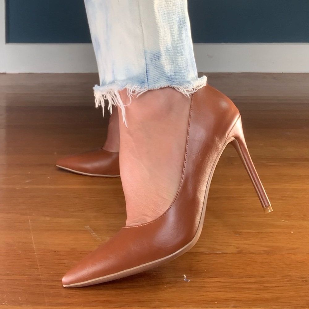 Classic Brown Leather Heels